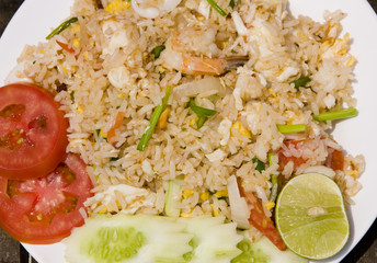 Fried rice with seafood