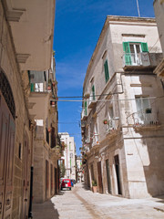 Alley in Oldtown of Molfetta. Apulia.