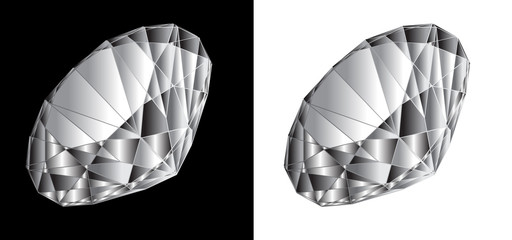 Vector diamond on a black and white backgroundr
