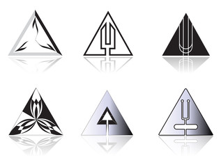 Set of corporate vector emblem templates