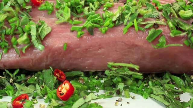 fleisch mit kr&auml;utern