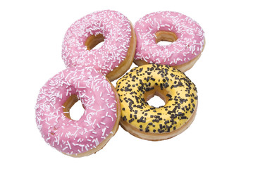 Four isolated doughnuts