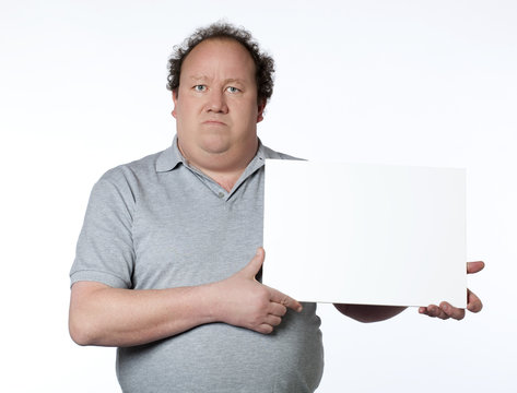 homme encart publicitaire pr&eacute;sentation