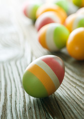 Fototapeta na wymiar Beautiful colored Easter Eggs.Selective focus
