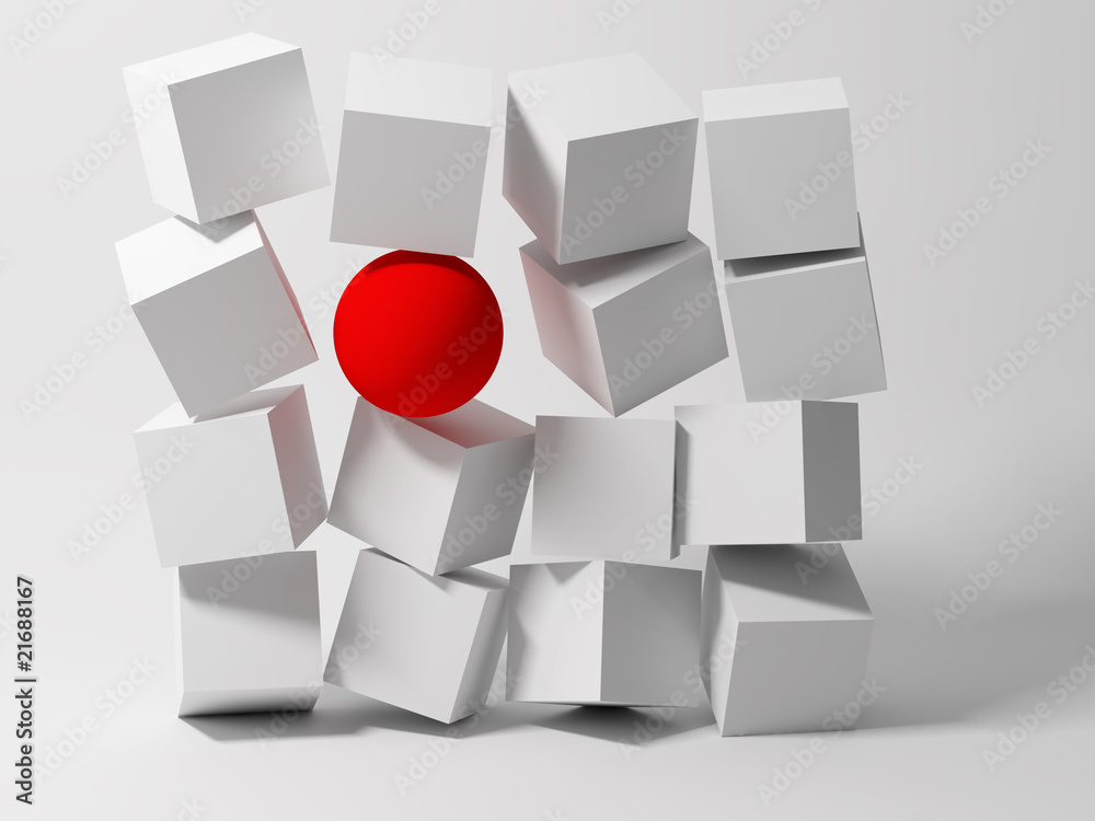 Poster cubes. abstract background