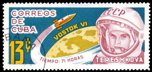Postage stamp. Valentina Tereshkova