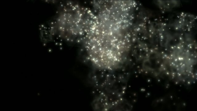 white particle falling,like as snow or firefly