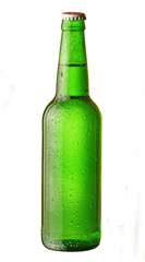 Green bottle - object on a white background