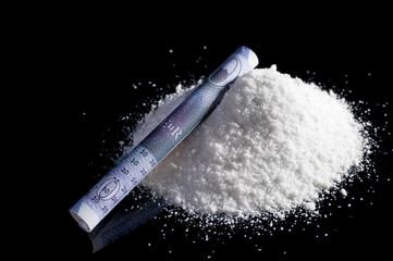 Mephedrone (Meow) With Rolled Up Note