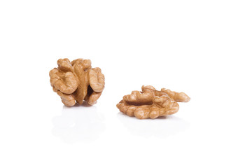 Fototapeta na wymiar isolated walnuts