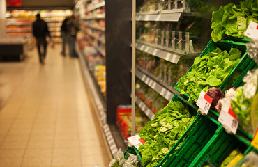 Supermarkt und Kunden