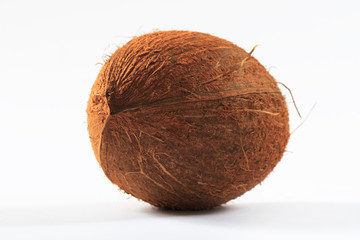 coconut on white background