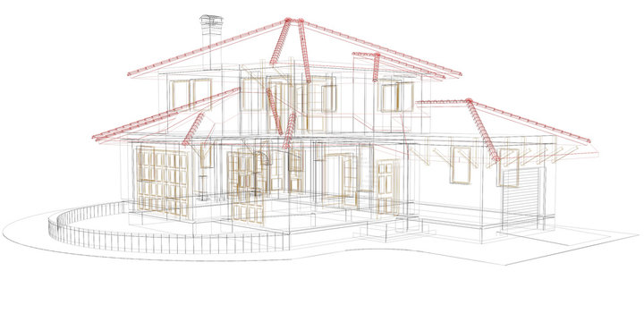 house wireframe