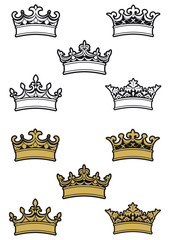 Heraldic crowns and diadems
