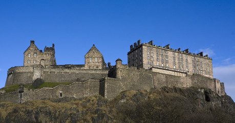 Fototapeta na wymiar Panaromic view of the Edinburgh Castle, Scotland