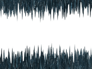 Illustration zum Thema Winter - Eiszapfen - isoliert