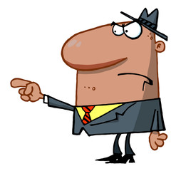 Hispanic Guy Pointing The Blame