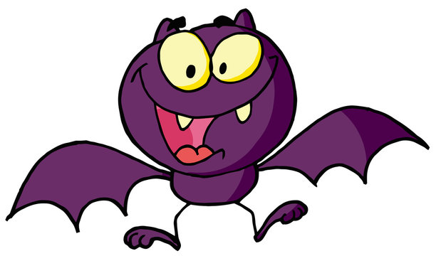 Cartoon character happy bat