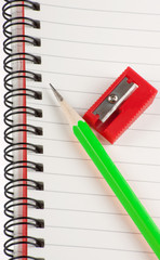Green pencil Red Sharpener