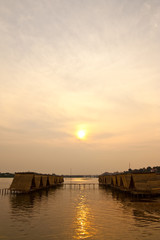 Obraz premium Sunset in lake