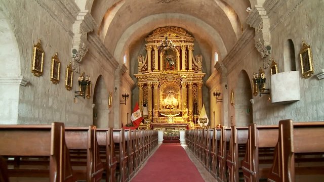 Kirche, Altar, Peru, Arequipa