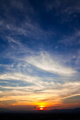 Fototapeta na wymiar Sunset and colorful sky