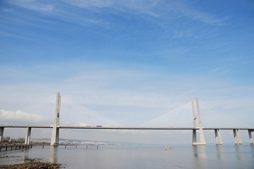 Vasco da Gama Bridge in Lisbon, Portugal