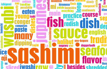 Fototapeta premium Sashimi Menu