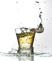 yellow drink splash