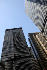 Fototapeta na wymiar High rise bank office buildings