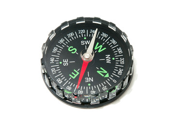 Plastic сompass isolated on white background