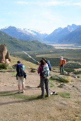 Fototapeta na wymiar Trekking w Patagonii