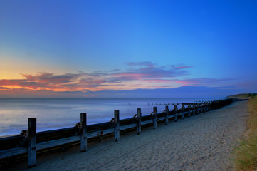 coastal defences in Hopton, Horfolk (UK)