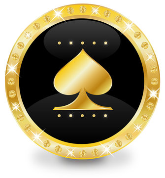 Poker, casino icon