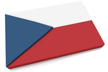 3D Czech Republic Flag Button