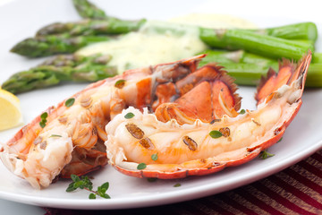 Grilled lobster tails