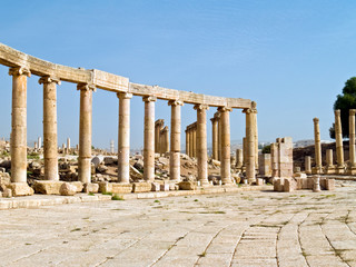 Fototapeta premium The Forum in Jerash, Jordan.