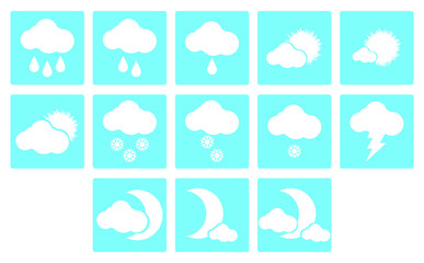 Blue Weather Icons
