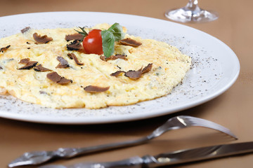 Breakfast- Omelette with truffles