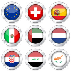 national flag button set 5