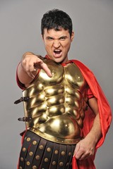 Portrait of a roman legionary soldier