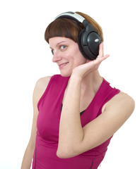 Woman listening music