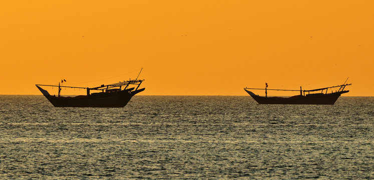 Parked dhows