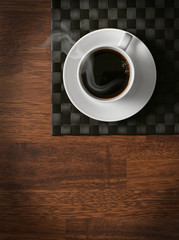 Obraz na płótnie Canvas Steaming hot coffee