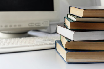 textbooks & desktop computer #2