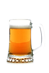 Beer glasses isolated on the white background