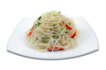 Salad on a white plate