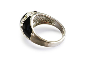 Jewellery ring isolated on the white background