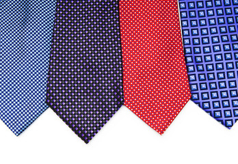 Silk tie isolated on the white background