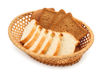 Bread Basket isolated on white